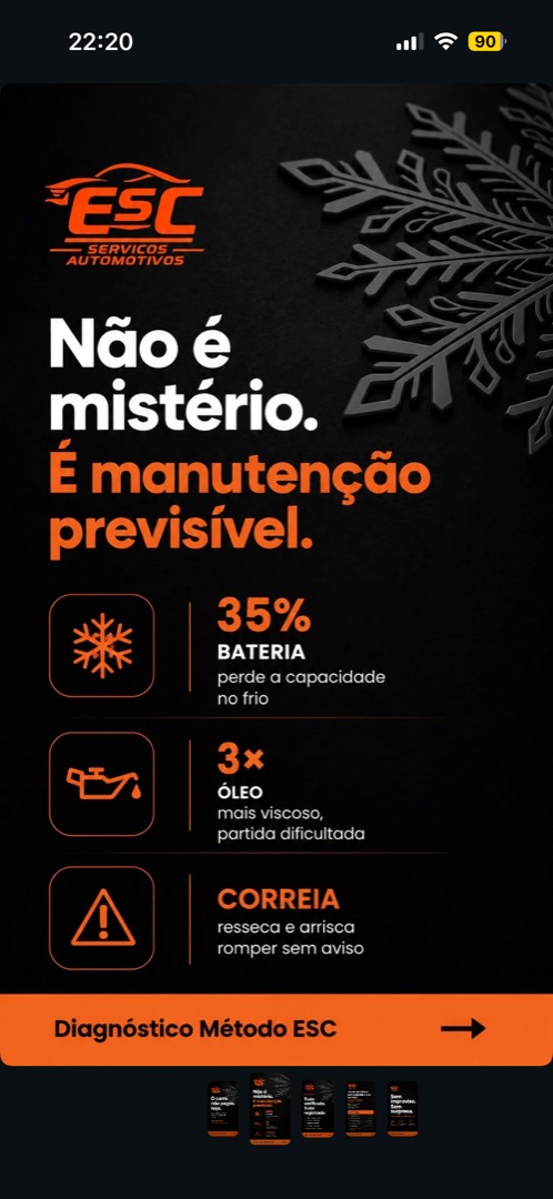 Postagem da ESC no Instagram